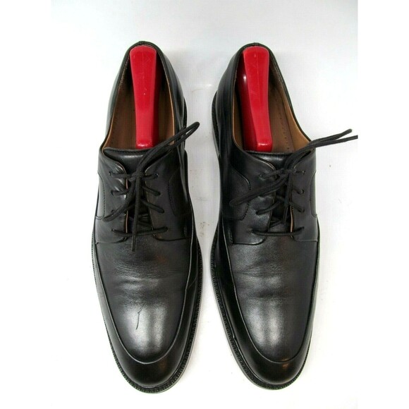 Cole Haan Grand Os Warren Black Leather Apron Toe Derbys Mens  Size US 8 M - Picture 5 of 11